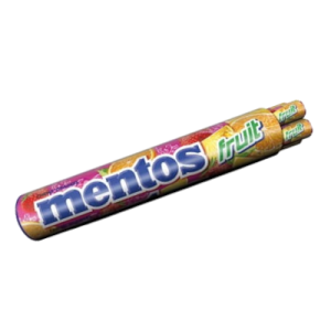 Tuba z drażetkami Mentos Jumboroll Fruit 8x37g